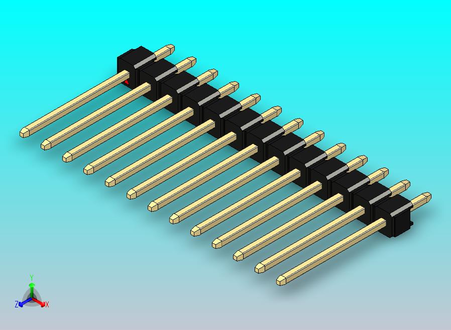 DS1021排针 黑色 1x13p 100mil 类型5 版本1.0.zip