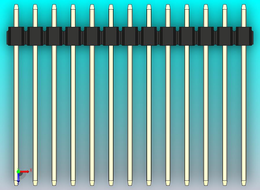 DS1021排针 黑色 1x13p 100mil 类型19 版本1.0.zip