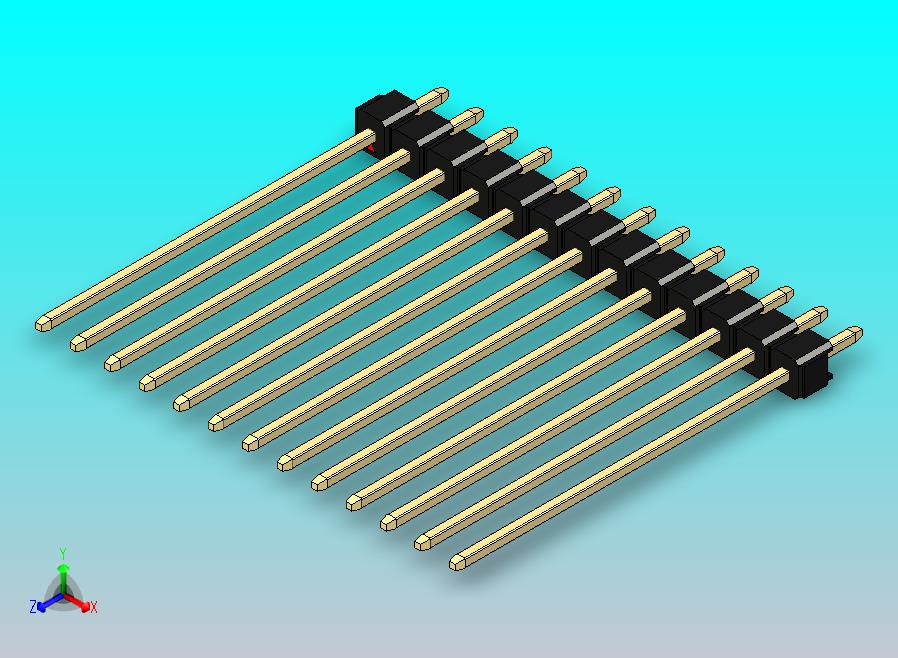 DS1021排针 黑色 1x13p 100mil 类型43 版本1.0.zip