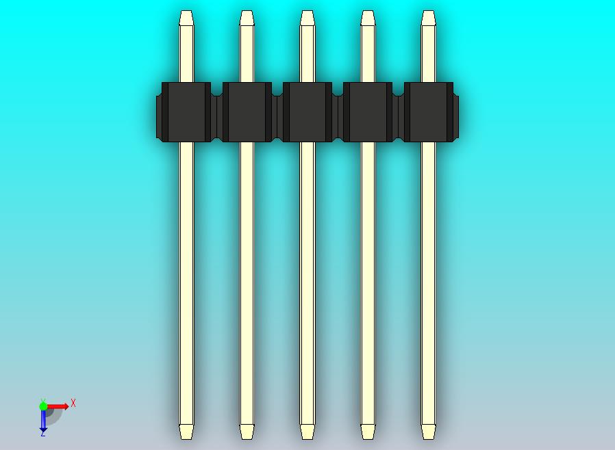 DS1021排针 黑色 1x05p 100mil 类型5 版本1.0.zip