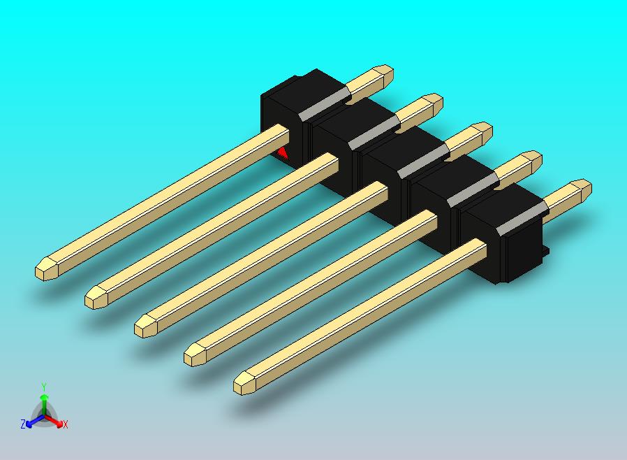 DS1021排针 黑色 1x05p 100mil 类型5 版本1.0.zip