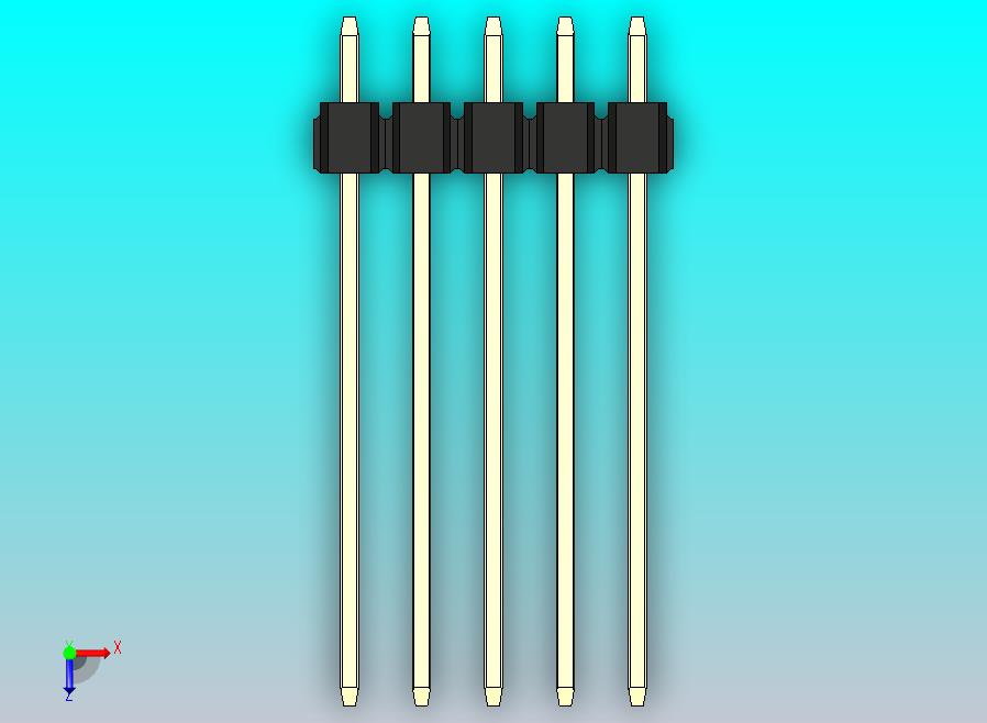 DS1021排针 黑色 1x05p 100mil 类型19 版本1.0.zip