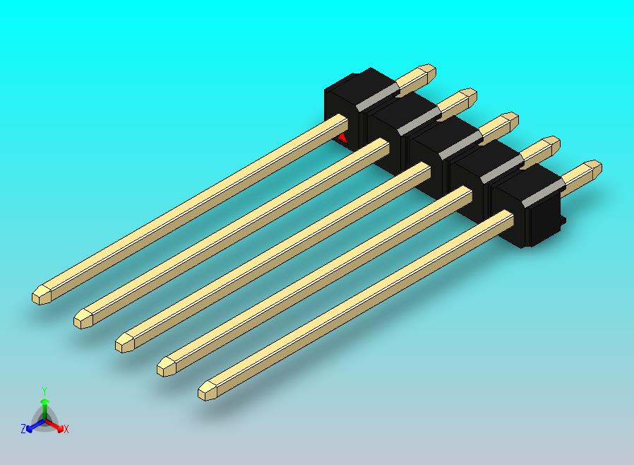 DS1021排针 黑色 1x05p 100mil 类型19 版本1.0.zip