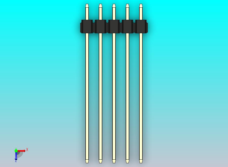 DS1021排针 黑色 1x05p 100mil 类型43 版本1.0.zip