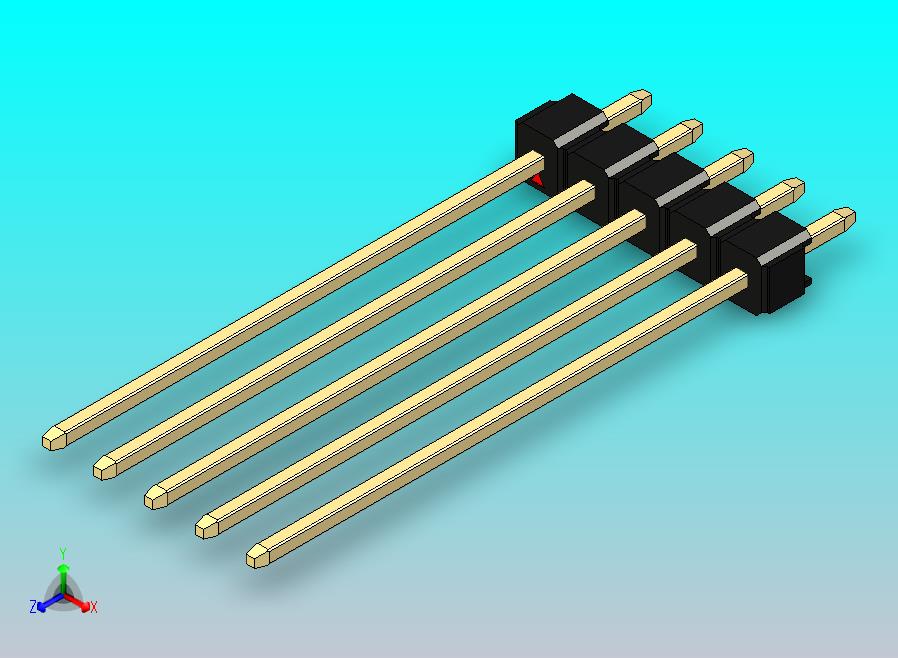 DS1021排针 黑色 1x05p 100mil 类型43 版本1.0.zip