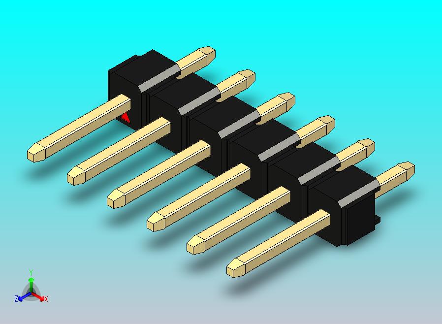 DS1021排针 黑色 1x06p 100mil 类型1 版本1.0.zip