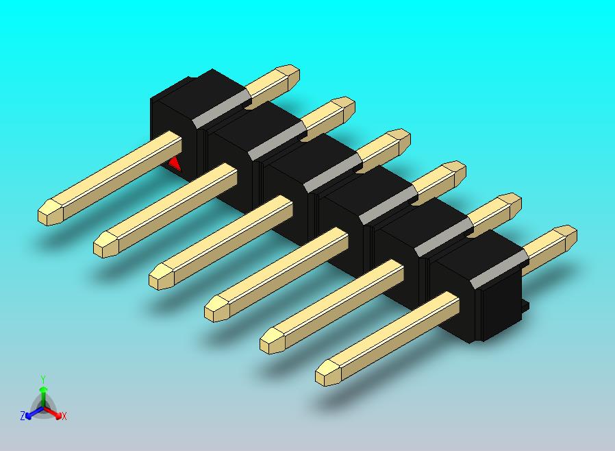 DS1021排针 黑色 1x06p 100mil 类型1 版本1.0.zip