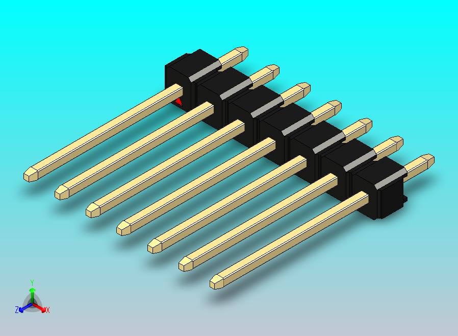 DS1021排针 黑色 1x07p 100mil 类型5 版本1.0.zip