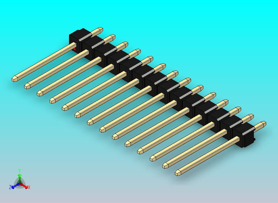 DS1021排针 黑色 1x14p 100mil 类型5 版本1.0.zip