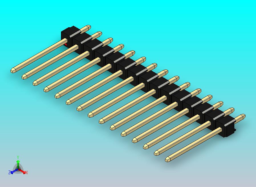 DS1021排针 黑色 1x15p 100mil 类型5 版本1.0.zip