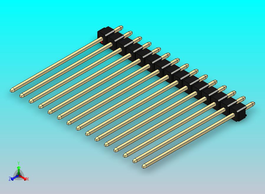 DS1021排针 黑色 1x15p 100mil 类型43 版本1.0.zip