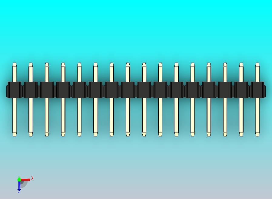 DS1021排针 黑色 1x16P 100mil 类型1 版本1.0.zip