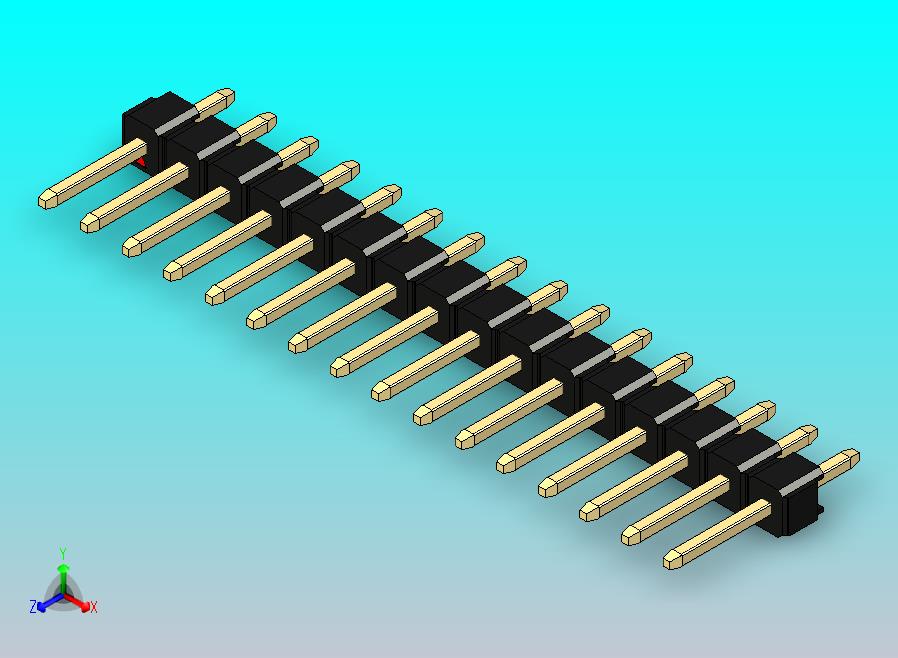 DS1021排针 黑色 1x16P 100mil 类型1 版本1.0.zip