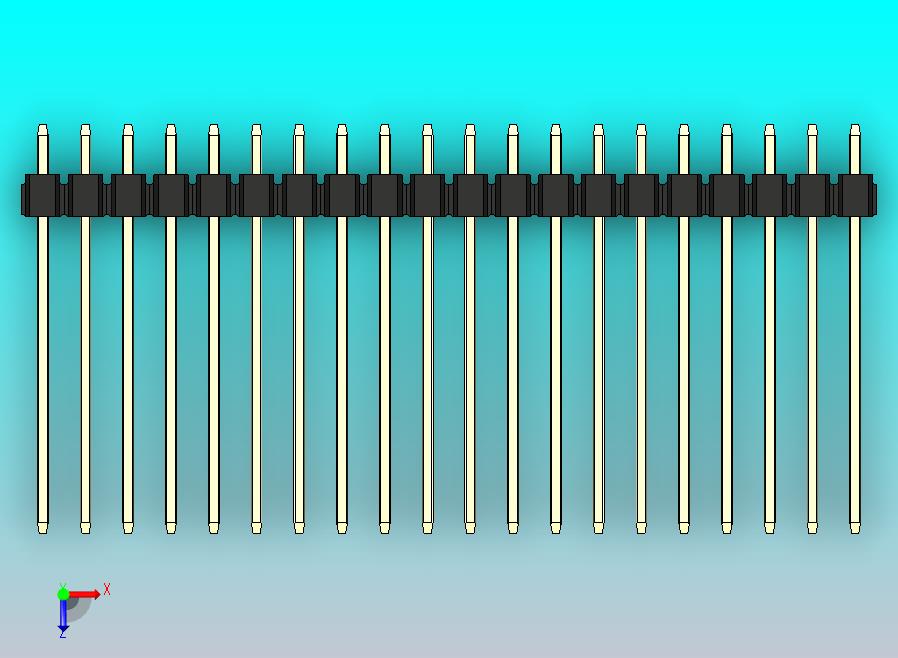 DS1021排针 黑色 1x20p 100mil 类型19 版本1.0.zip