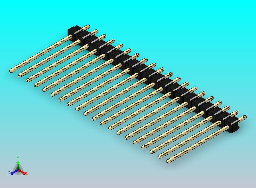 DS1021排针 黑色 1x20p 100mil 类型19 版本1.0.zip