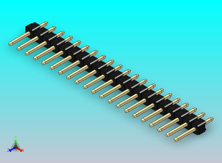 DS1021排针 黑色 1x21p 100mil 类型1 版本1.0.zip