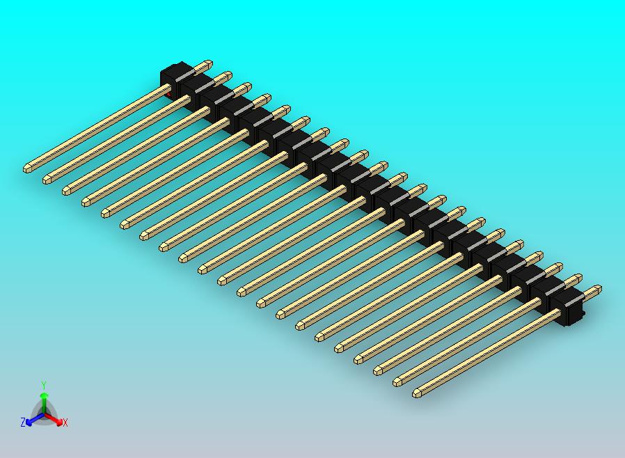 DS1021排针 黑色 1x21p 100mil 类型19 版本1.0.zip