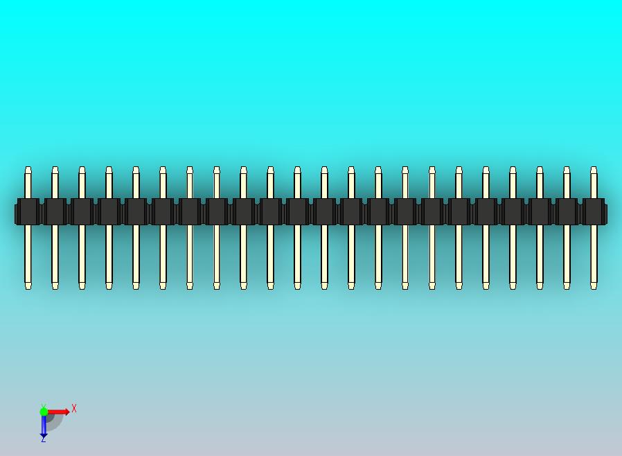 DS1021排针 黑色 1x22p 100mil 类型1 版本1.0.zip