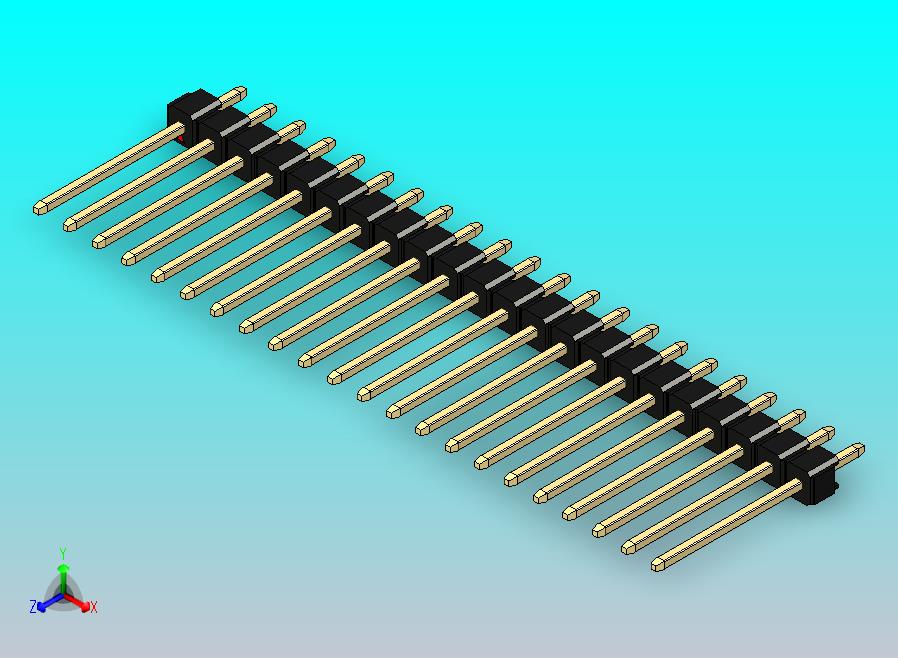 DS1021排针 黑色 1x22p 100mil 类型5 版本1.0.zip