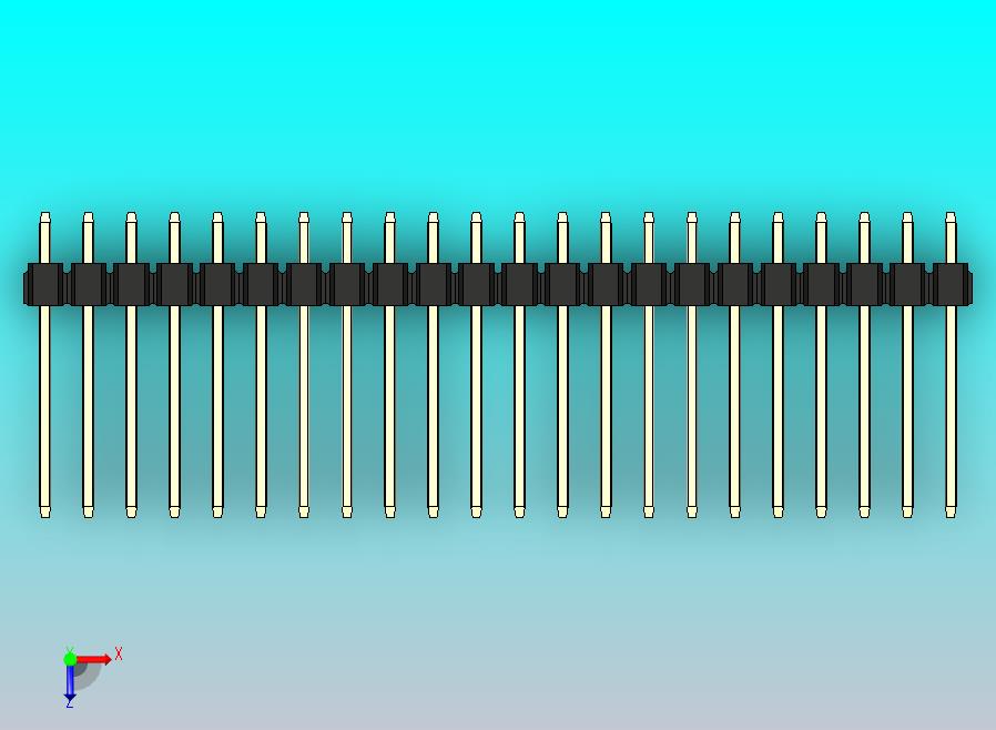 DS1021排针 黑色 1x22p 100mil 类型5 版本1.0.zip