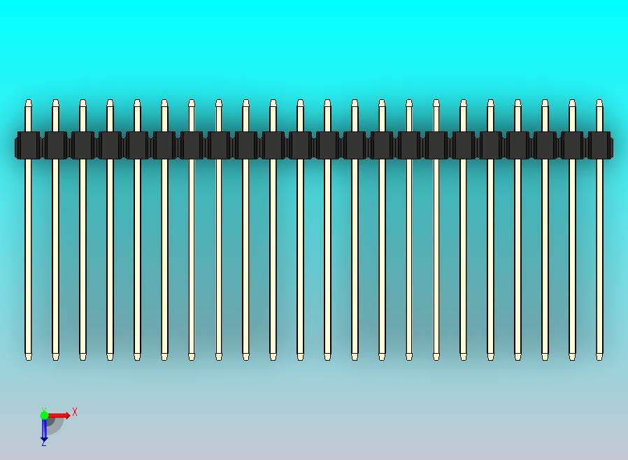 DS1021排针 黑色 1x22p 100mil 类型19 版本1.0.zip