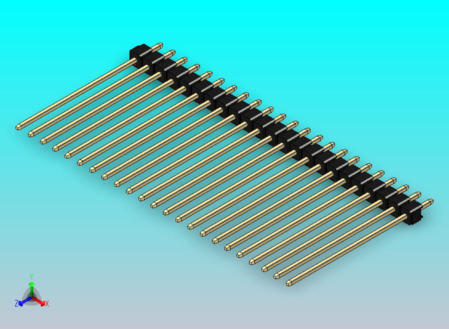 DS1021排针 黑色 1x23p 100mil 类型43 版本1.0.zip