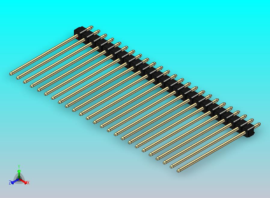 DS1021排针 黑色 1x25p 100mil 类型43 版本1.0.zip