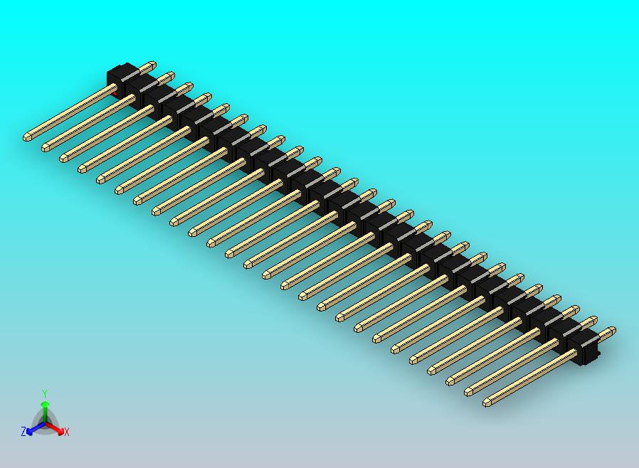 DS1021排针 黑色 1x26p 100mil 类型5 版本1.0.zip