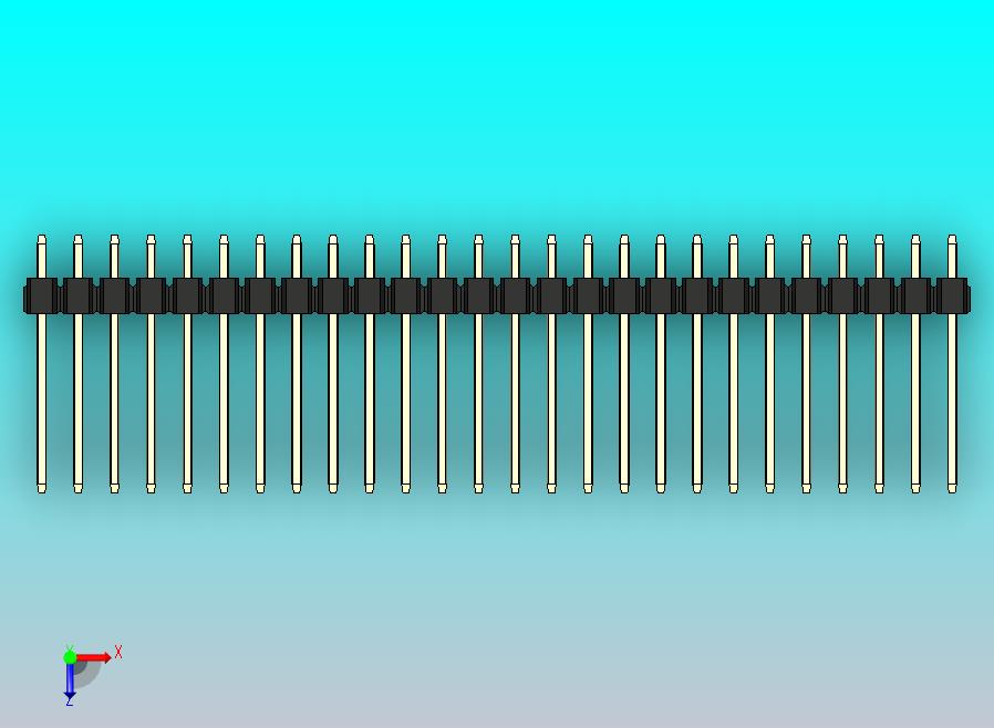 DS1021排针 黑色 1x26p 100mil 类型5 版本1.0.zip