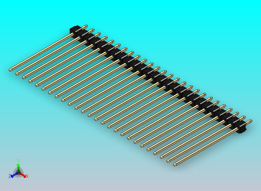 DS1021排针 黑色 1x26p 100mil 类型43 版本1.0.zip