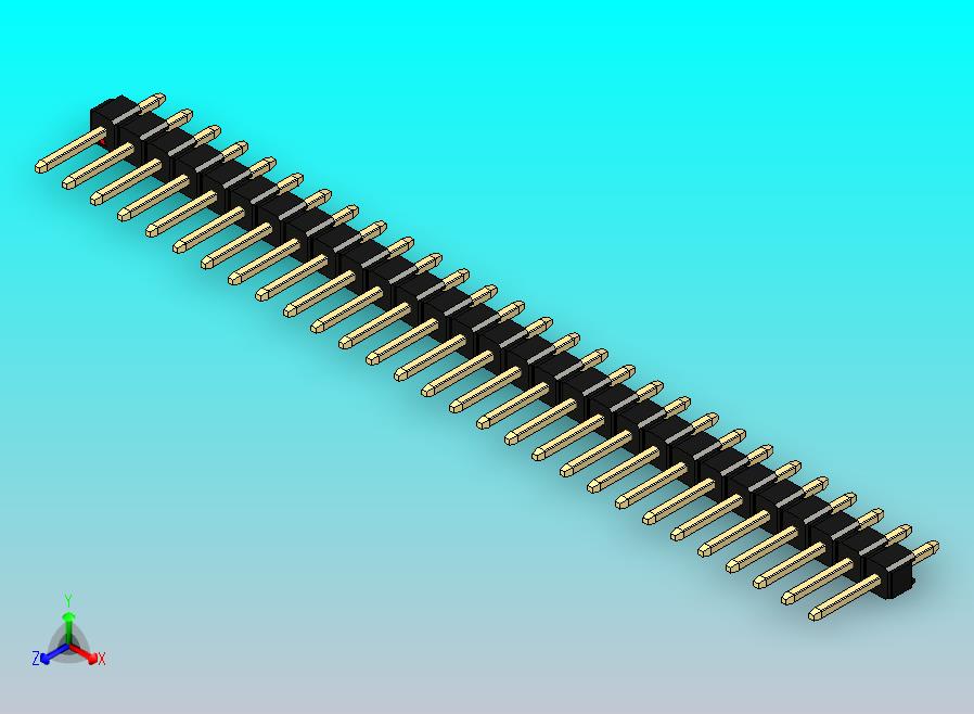 DS1021排针 黑色 1x29p 100mil 类型1 版本1.0.zip