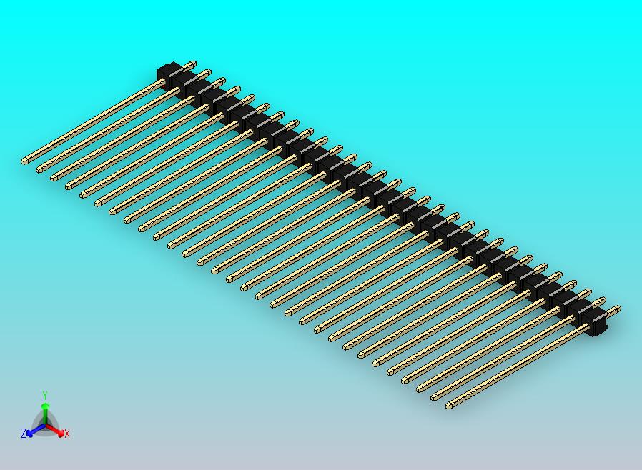 DS1021排针 黑色 1x30p 100mil 类型43 版本1.0.zip