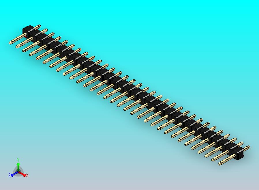 DS1021排针 黑色 1x32P 100mil 类型1 版本1.0.zip