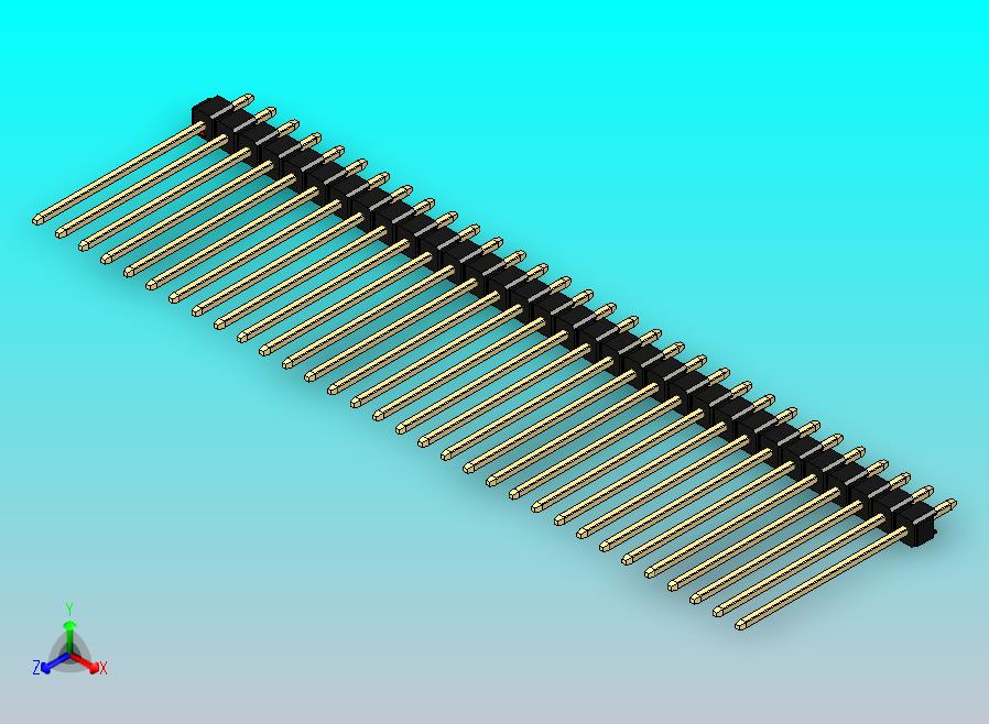 DS1021排针 黑色 1x32p 100mil 类型19 版本1.0.zip