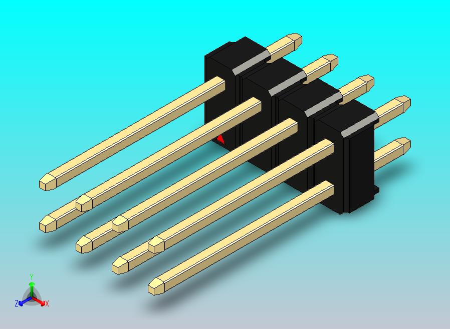 DS1021排针 黑色 2x04p 100mil 类型5 版本1.0.zip
