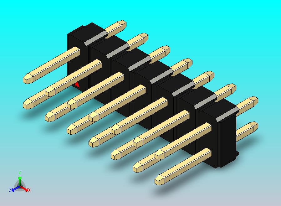 DS1021排针 黑色 2x07p 100mil 类型1 版本1.0.zip
