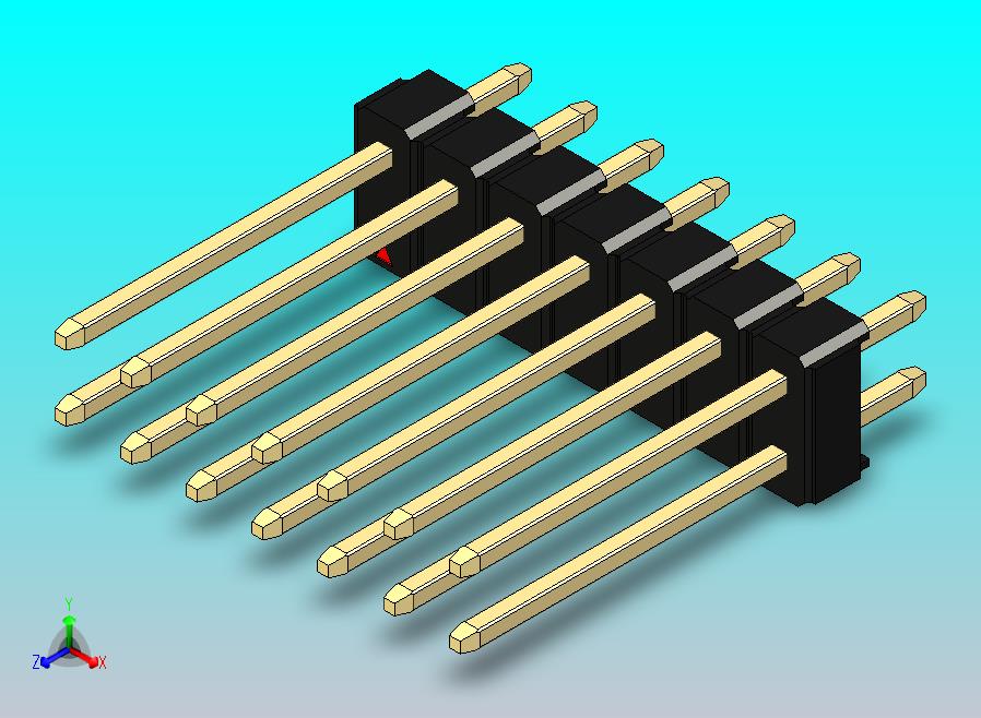 DS1021排针 黑色 2x07p 100mil 类型5 版本1.0.zip