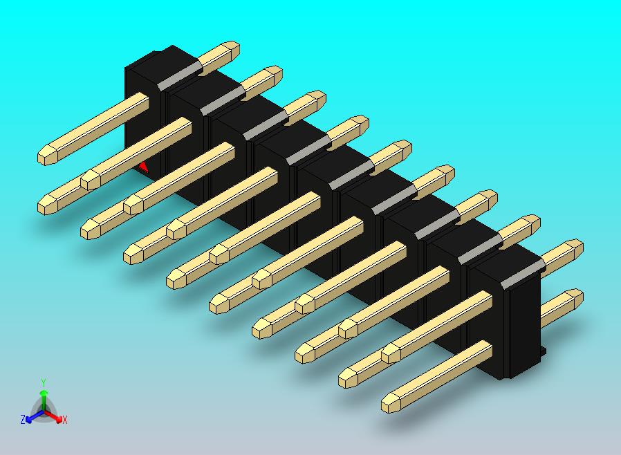 DS1021排针 黑色 2x09p 100mil 类型1 版本1.0.zip