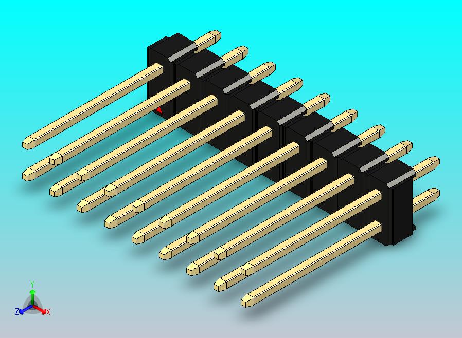 DS1021排针 黑色 2x09p 100mil 类型5 版本1.0.zip