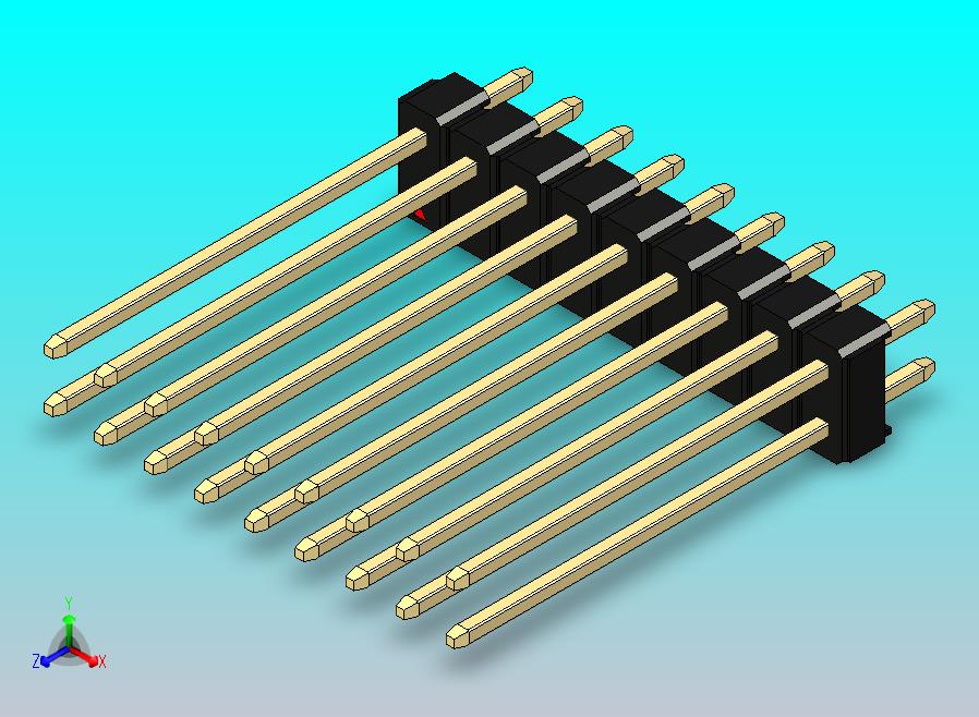 DS1021排针 黑色 2x09p 100mil 类型19 版本1.0.zip