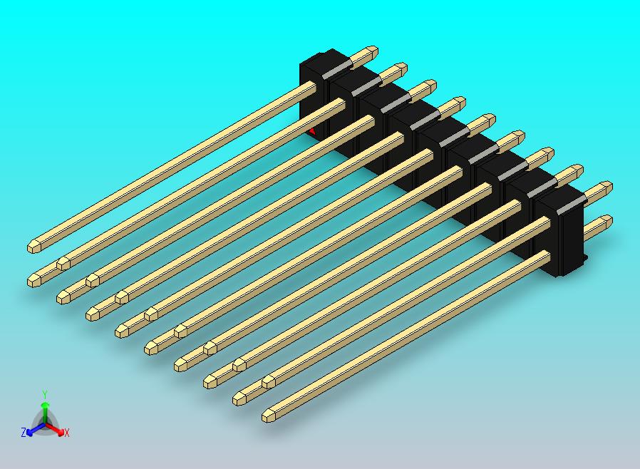 DS1021排针 黑色 2x09p 100mil 类型43 版本1.0.zip