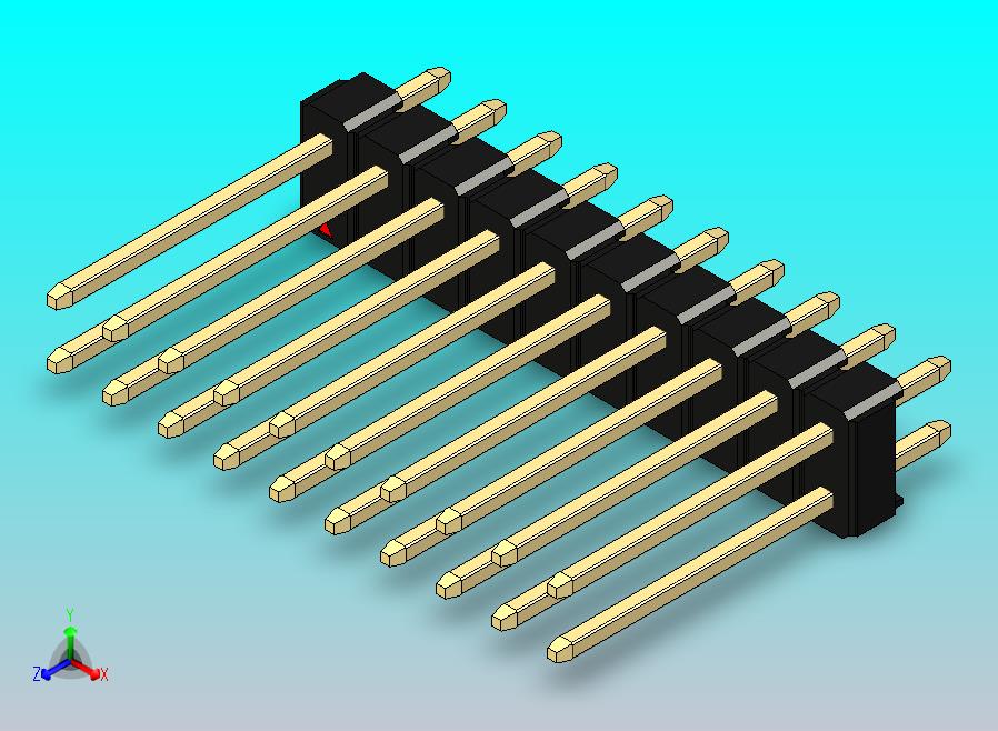 DS1021排针 黑色 2x10p 100mil 类型5 版本1.0.zip