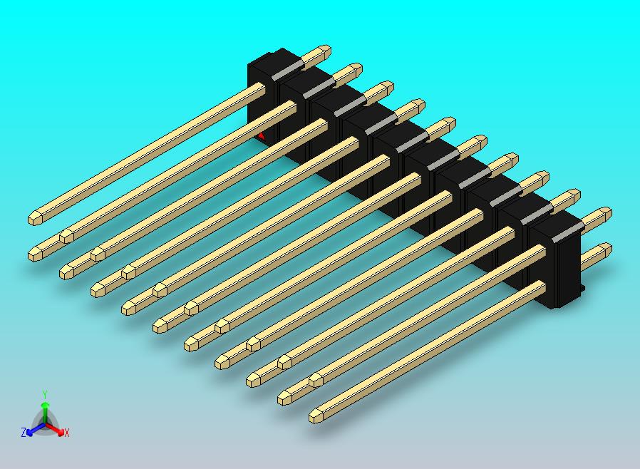 DS1021排针 黑色 2x10p 100mil 类型19 版本1.0.zip