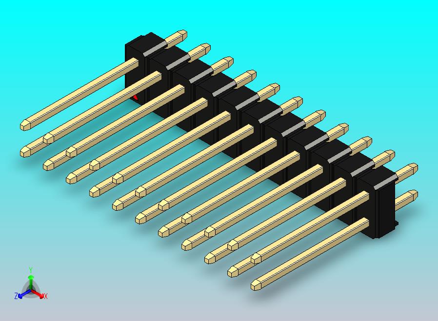 DS1021排针 黑色 2x11p 100mil 类型5 版本1.0.zip