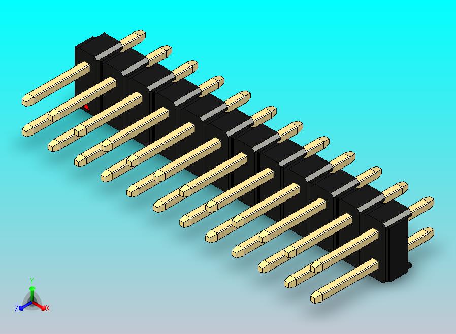 DS1021排针 黑色 2x12p 100mil 类型1 版本1.0.zip