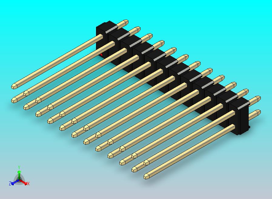 DS1021排针 黑色 2x12p 100mil 类型19 版本1.0.zip