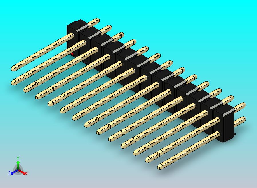 DS1021排针 黑色 2x13p 100mil 类型5 版本1.0.zip