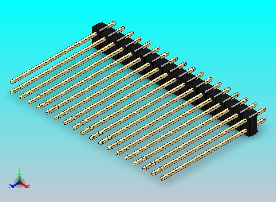 DS1021排针 黑色 2x18P 100mil 类型43 版本1.0.zip