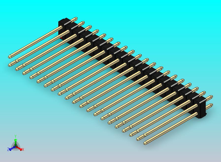 DS1021排针 黑色 2x20p 100mil 类型19 版本1.0.zip