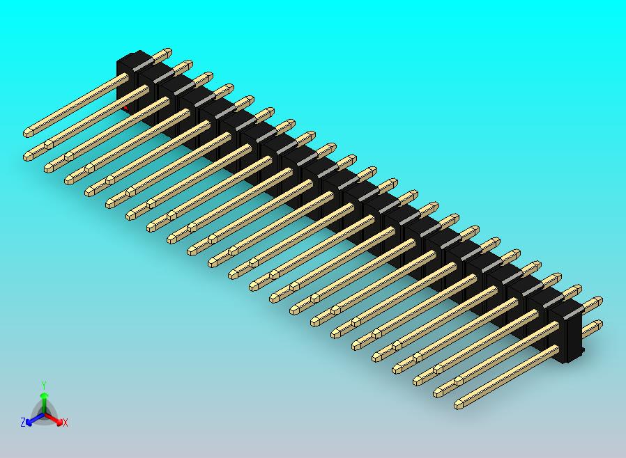 DS1021排针 黑色 2x22p 100mil 类型5 版本1.0.zip